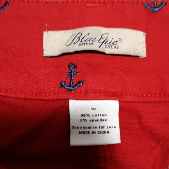 Blue Epic 10 red anchor shorts beach vacation - Picture 4 of 4